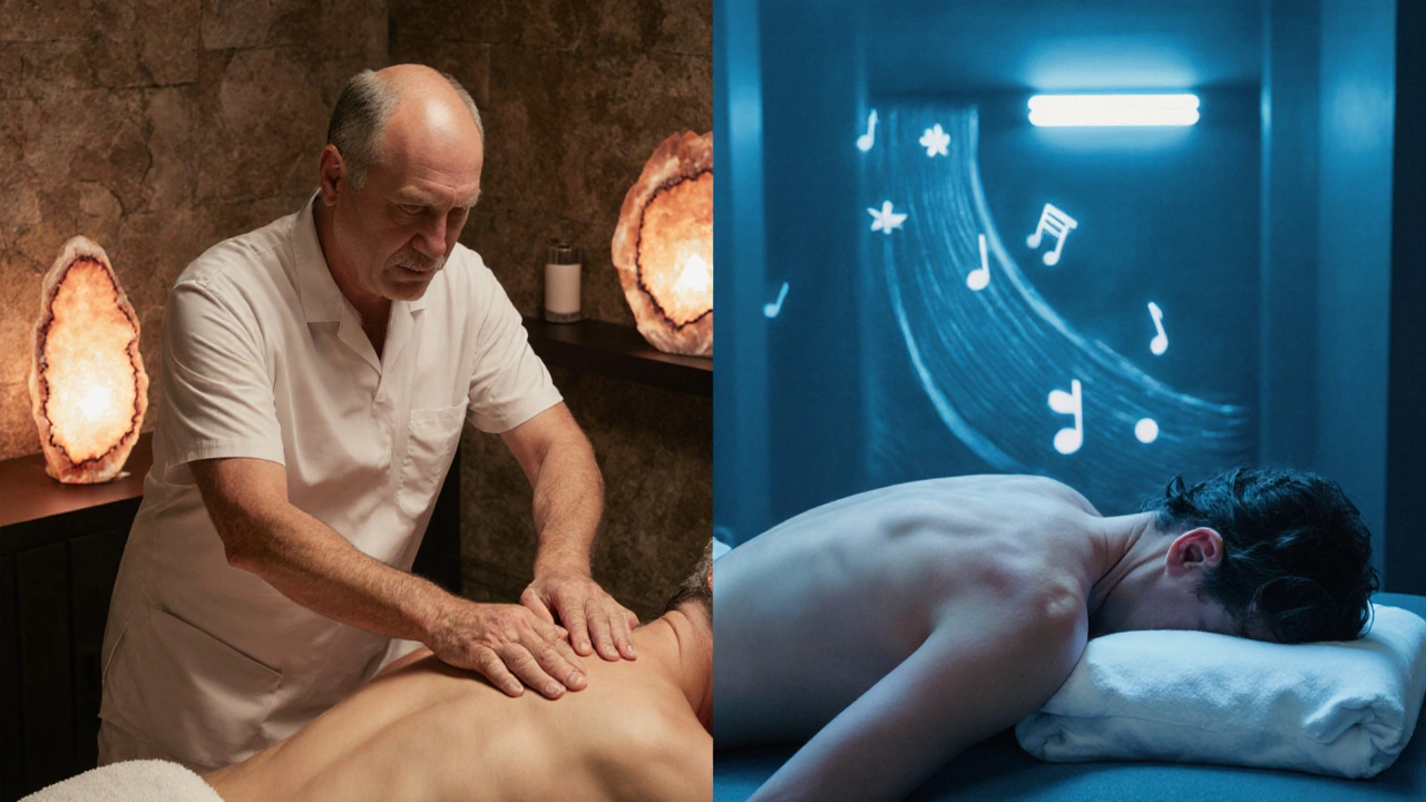 Contrasting luxury deep tissue massage with a rushed spa session in London.