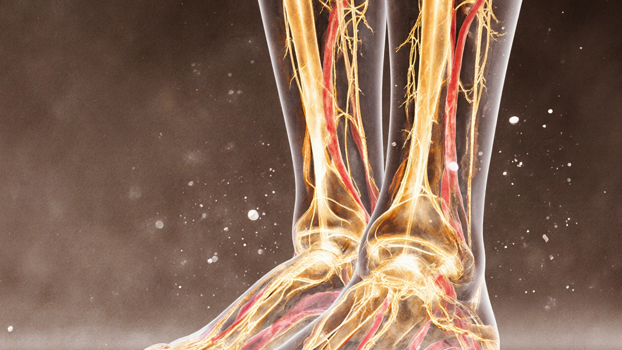 Artistic depiction of golden lymphatic pathways and blood flow illuminating the body, symbolizing detox and skin radiance.
